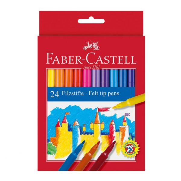 Флумастери 24 цвята FABER-CASTELL
