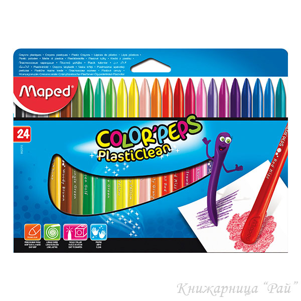 Восъчни пастели Maped COLOR PEPS 24 цвята